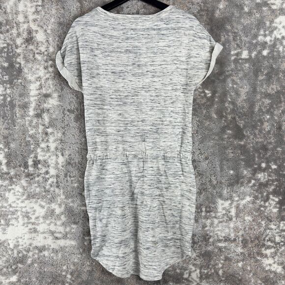 Betsey Johnson Sz XS Sweatshirt Dress Drawstring Drop-Waist Heather Gray - Picture 5 of 10